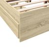 vidaXL Bedframe met lades bewerkt hout sonoma eikenkleurig 120x190 cm