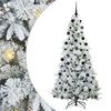 vidaXL Kunstmatige Inklapbare Kerstboom Wit 210 cm PE en PVC