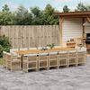 vidaXL 17-delige Tuinset met kussens poly rattan beige
