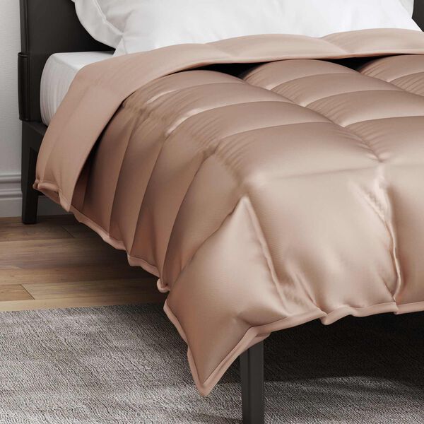 vidaXL Winter Dekbed Goud 220 x 135 cm Satijn en Microfiber