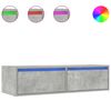 vidaXL Tv-meubel met LED-verlichting 100X35,5x25 cm betongrijs