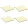 vidaXL 4-Piece Zitkussens SOEST 4 st 100% Polyester Cr&egrave;mekleurig