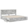 vidaXL Bedframe met lade Beton Grijs 200 x 200 cm Ingenieurshout