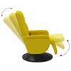 vidaXL Massagestoel verstelbaar met voetensteun fluweel geel