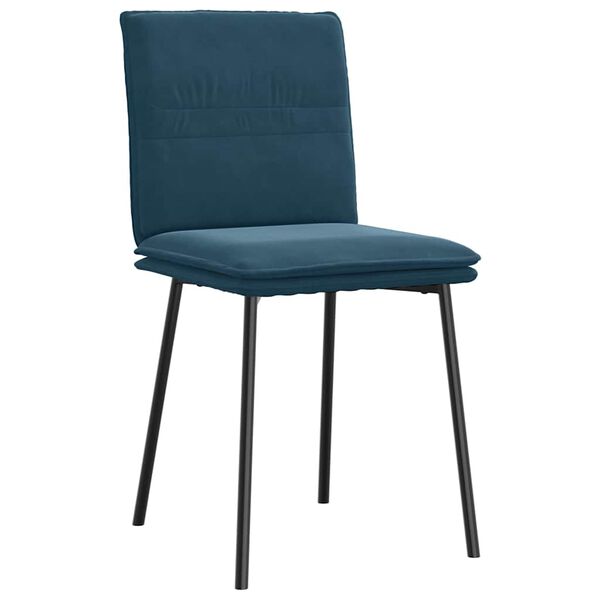 vidaXL Eetkamerstoelen 2 st fluweel blauw