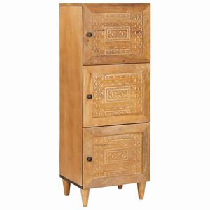 vidaXL Highboard Lichtbruin 40 x 33 x 110 cm massief mangohout