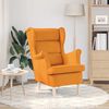 vidaXL Fauteuil 74x84x100 cm stof donkergeel