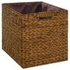 vidaXL Bankje met 2 manden 71x40x42 cm zeegras bruin