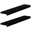 vidaXL Vensterbanken 2 st 80x15x2 cm massief eikenhout bruin-zwart