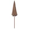vidaXL Parasol met stalen paal 300 cm taupe