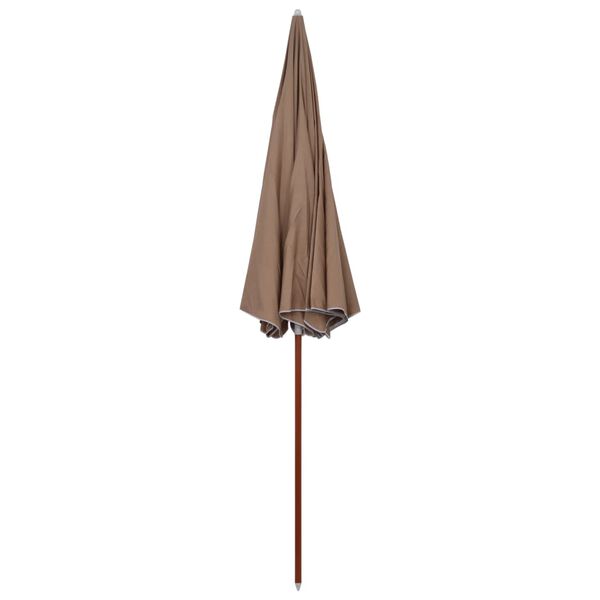 vidaXL Parasol met stalen paal 300 cm taupe