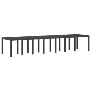 vidaXL Tuinstafel Antraciet 400 x 100 x 73 cm poly rattan