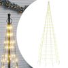vidaXL LED-kerstboom aan vlaggenmast 550 LED's warm wit 300 cm