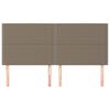 vidaXL Hoofdbord taupe 180x5x118/128 cm Stof