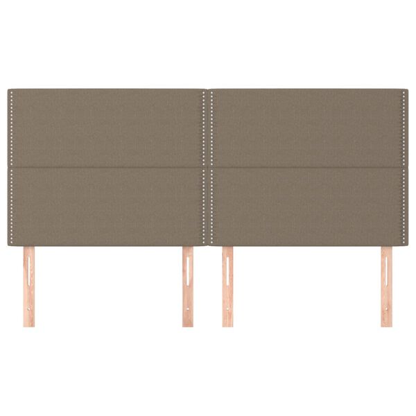 vidaXL Hoofdbord taupe 180x5x118/128 cm Stof