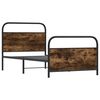 vidaXL Bedframe zonder matras bewerkt hout gerookt eiken 107x203 cm