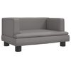 vidaXL Hondenmand 60x40x30 cm kunstleer grijs