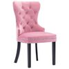 vidaXL Eetkamerstoelen 2 st fluweel roze