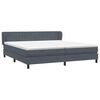 vidaXL Boxspringbed met matrassen 180x220 cm fluweel donkergrijs