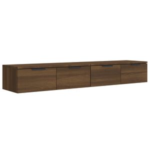 vidaXL Wandkasten 2 st 68x30x20 cm bewerkt hout bruin eikenkleur