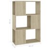 vidaXL Boekenkast/kamerscherm 60x24x94 cm bewerkt hout sonoma eiken