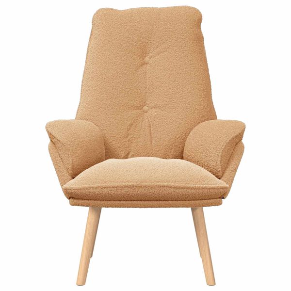 vidaXL Fauteuil Beige 69 x 74 x 93 cm Sherpa Stof