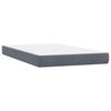 vidaXL Boxspring met matras fluweel donkergrijs 120x220 cm