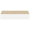 vidaXL Wandschap zwevend 23x23,5x3,8 cm MDF eikenkleurig en wit
