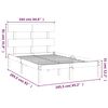 vidaXL Bedframe massief hout wit 160x200 cm