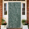 vidaXL Vliegengordijn 118x220 cm chenille groen en wit