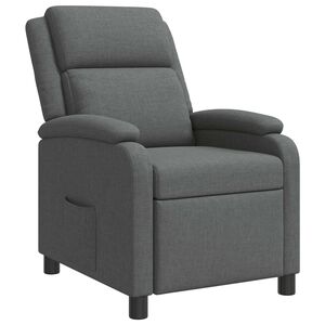 vidaXL Relaxfauteuil Donkergrijs Stof