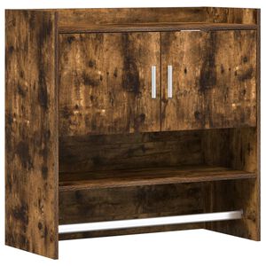 vidaXL Wandplank Muurmontage Gerookt eiken 80 x 36 x 80 cm