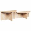 vidaXL Salontafel 2 pcs Naturel Massief grenenhout