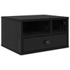 vidaXL Printerstand met lade Zwart Eiken 40 x 32 x 24 cm Bewerkt hout