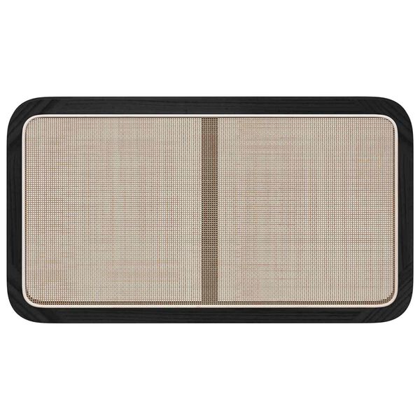 vidaXL Hoofdbord met hoofdeinde Zwart 100 x 55 x 3 cm Rattan