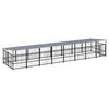 vidaXL Hondenkennel met dak 15,02 m&sup2; staal