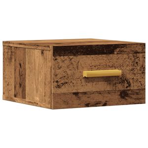 vidaXL Nachtkastje wandgemonteerd 35x35x20 cm oud houtkleurig