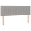 vidaXL Boxspring met matras stof lichtgrijs 140x190 cm