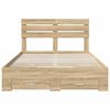 vidaXL Bedframe met lade met hoofdeinde met opslag Bewerkt hout