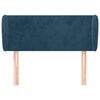 vidaXL Hoofdbord met randen 83x23x78/88 cm fluweel donkerblauw