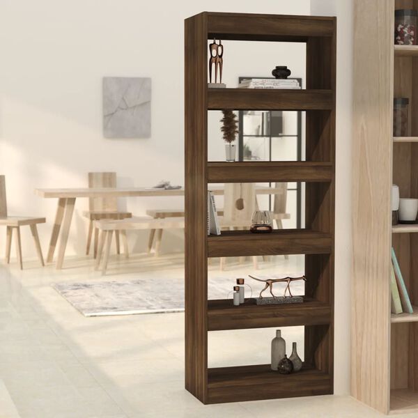vidaXL Boekenkast/kamerscherm 60x30x166 cm bewerkt hout bruin eiken