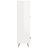 vidaXL Hoge kast 69,5x31x115 cm bewerkt hout hoogglans wit