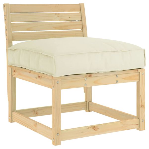 vidaXL Palletkussen voor zitting Crème 80 x 80 x 12 cm Oxford stof
