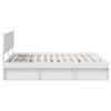 vidaXL Bedframe met hoofdeinde Wit 180 x 200 cm Massief grenenhout