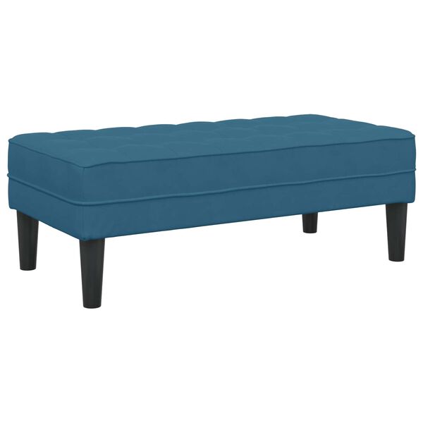 vidaXL Bankstel met kussen 2 pcs Blauw Polyester