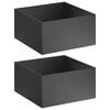 vidaXL Plantenbak 2 st Zwart 60 x 60 x 40 cm Koudgewalst staal