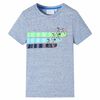 vidaXL Kindershirt met korte mouwen 140 gem&ecirc;leerd blauw