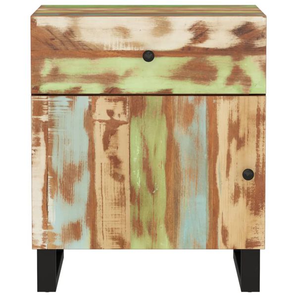 vidaXL Nachtkastje 50x33x60 cm massief gerecycled hout en bewerkt hout