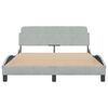 vidaXL Bedframe "Dover" 120x200 cm fluweel lichtgrijs