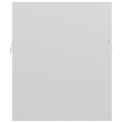 vidaXL Wastafelkast 80x38,5x46 cm spaanplaat hoogglans wit